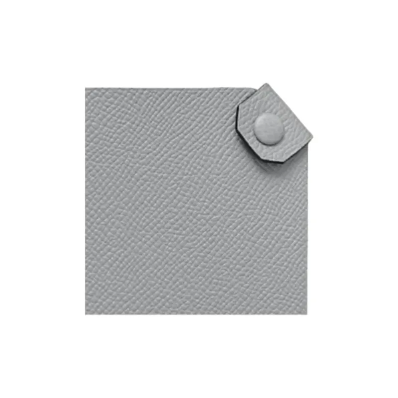 HERMES Tarmac Epsom Calfskin Passport Holder Men's Gray-1