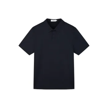 ZIOZIA x TONGQINNANZHUANG Summer Polo Shirt Men's Navy Blue