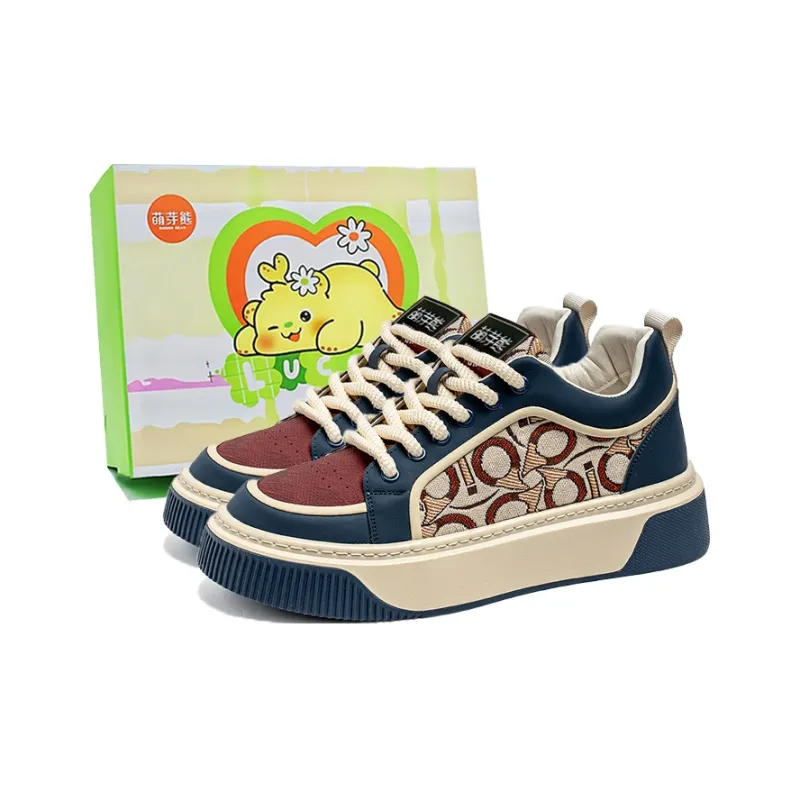 Budding Bear Slip Resistant, Abrasion Resistant, Breathable, Height Increasing Low Top Skateboard Shoes Men's Box-6