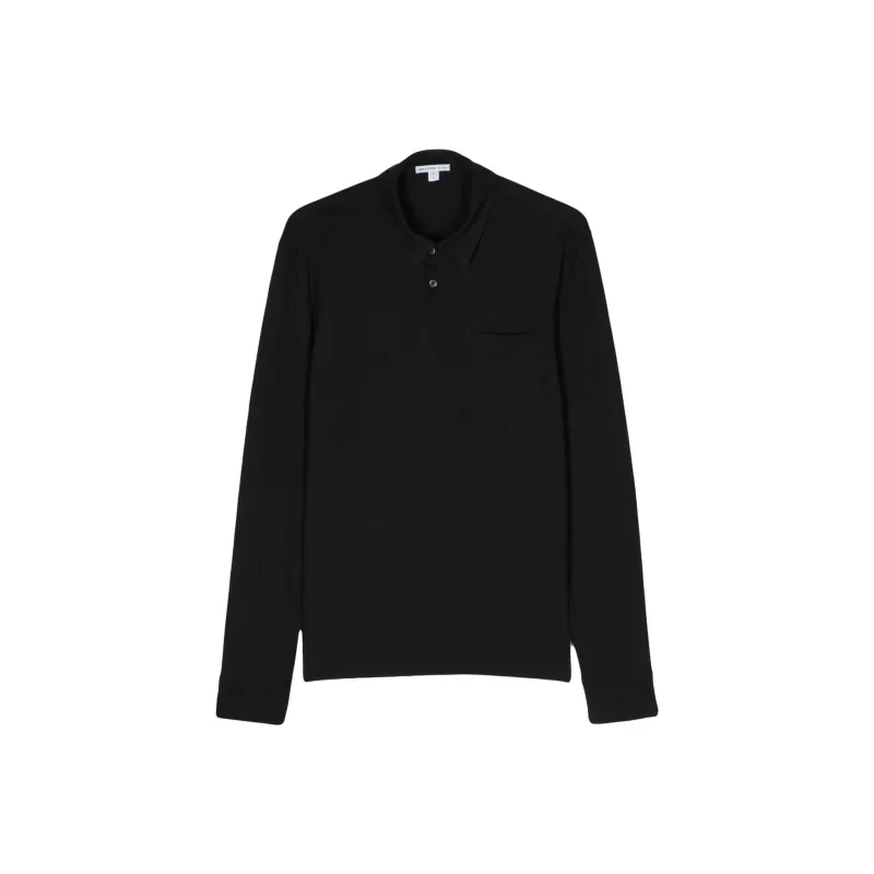 JAMES PERSE Jersey Longsleeved Polo Shirt-0