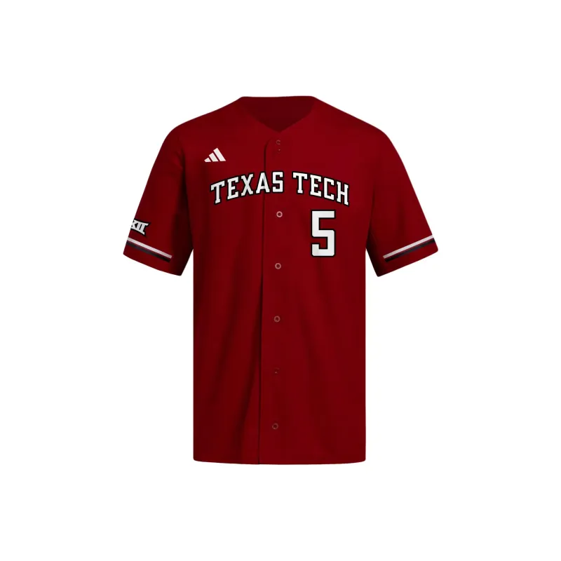 Adidas Free Shipping With AdiClub Texas Tech X Mahomes Full Button Jersey-0