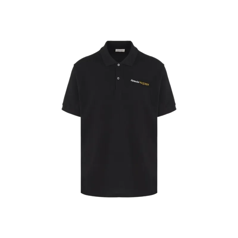 Alexander McQueen Logo Embroidered Polo Shirt-0