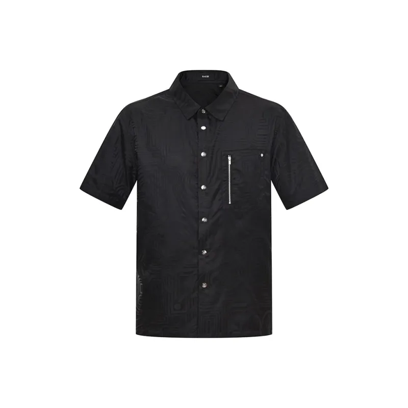 RARE Short Sleeved Shirt Men's Black-0