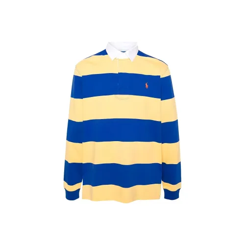 Polo Ralph Lauren Logo Embroidered Rugby Striped Polo Shirt