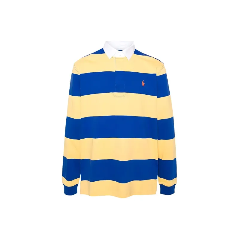 Polo Ralph Lauren Logo Embroidered Rugby Striped Polo Shirt-0