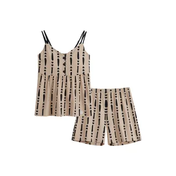 LUYOUYE Pajama Set Women's Apricot