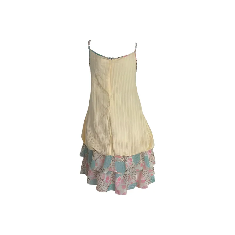 PAIN OR PLEASURE Summer Slip Dresses Women's Yellow-1
