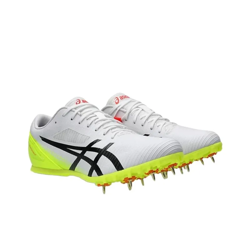 Asics Slip Resistant And Abrasion Resistant Functionality White Green Sprint Track And Field Shoes Men's Low Top-2