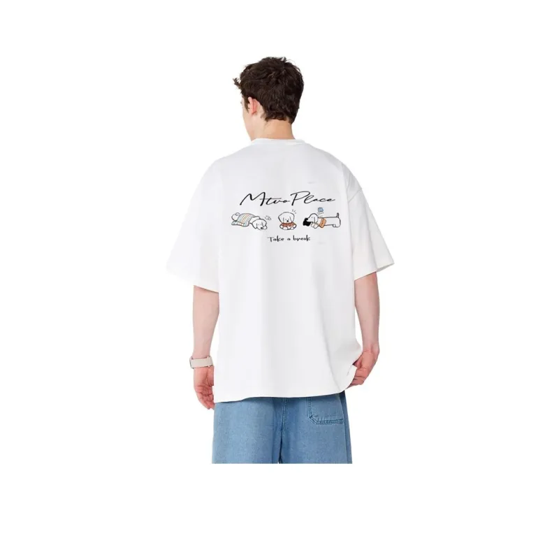 MONTVOO Drop Shoulder Sleeve T Shirt Unisex-0