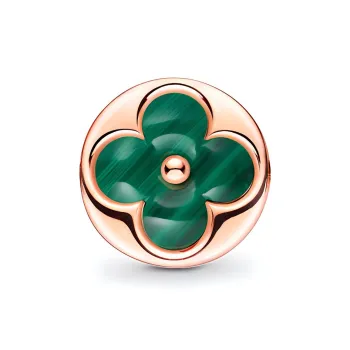 LOUIS VUITTON Color Blossom Bb Sun Ear Stud Pink Gold And Malachite   Per Unit