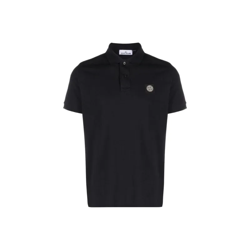 STONE ISLAND Compass Logo Embroidered Short Sleeved Polo Shirt-0