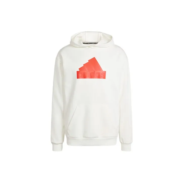 Adidas Future Icons Badge Of Sport Hoodie Sweatshirt Men's White-0