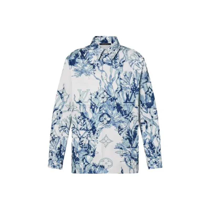 LOUIS VUITTON Shirts Men Blue-0