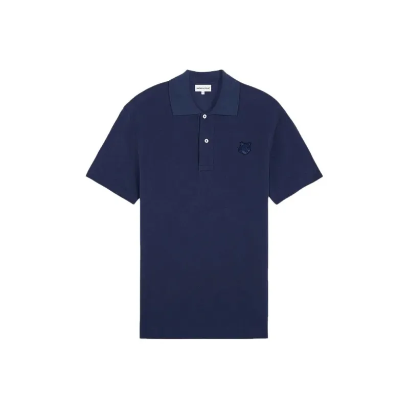 Maison Kitsuné Bold Fox Head Patch Polo Shirt-0