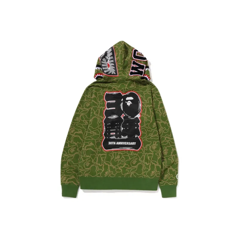 Bape 30th Anniversary Line Camo Shark Full Zip Hoodie-7