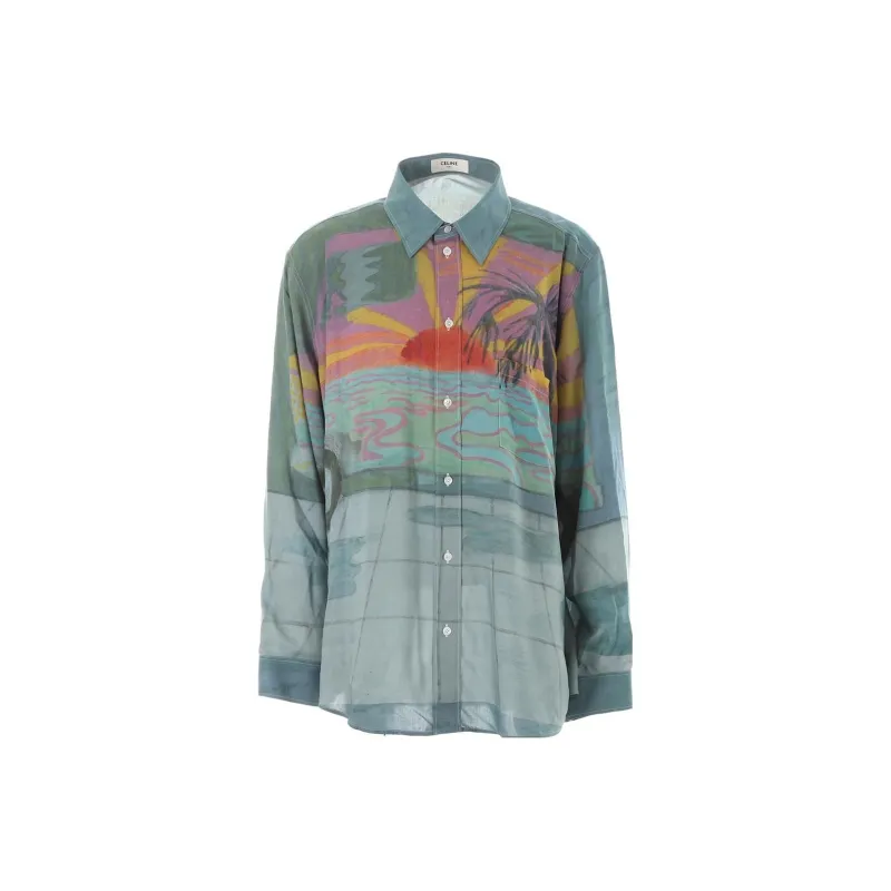CELINE Shirts Men Green-0