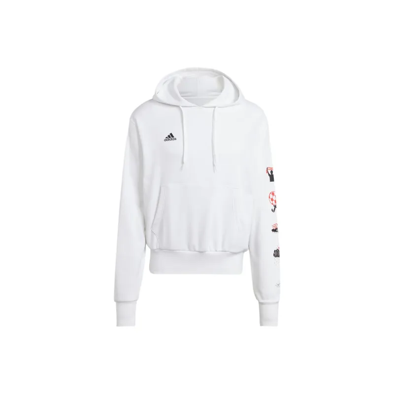 Adidas Sportswear Graphic Hoodie Gender Neutral Sweatshirt Unisex White-0