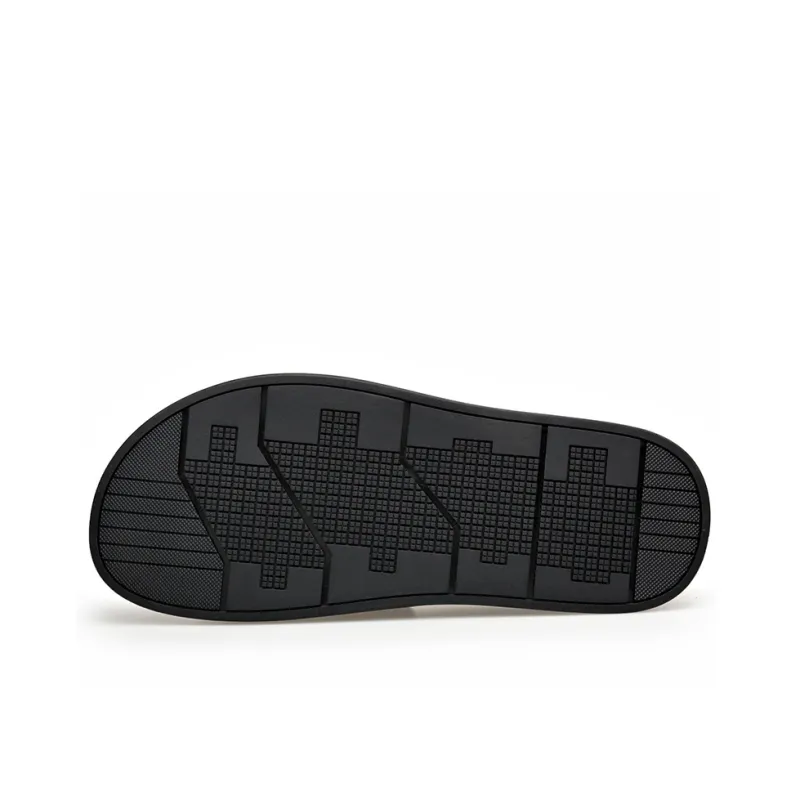 LUOMAIKE Rubber Sole Slip Resistant Slide Slippers Men's Black-4