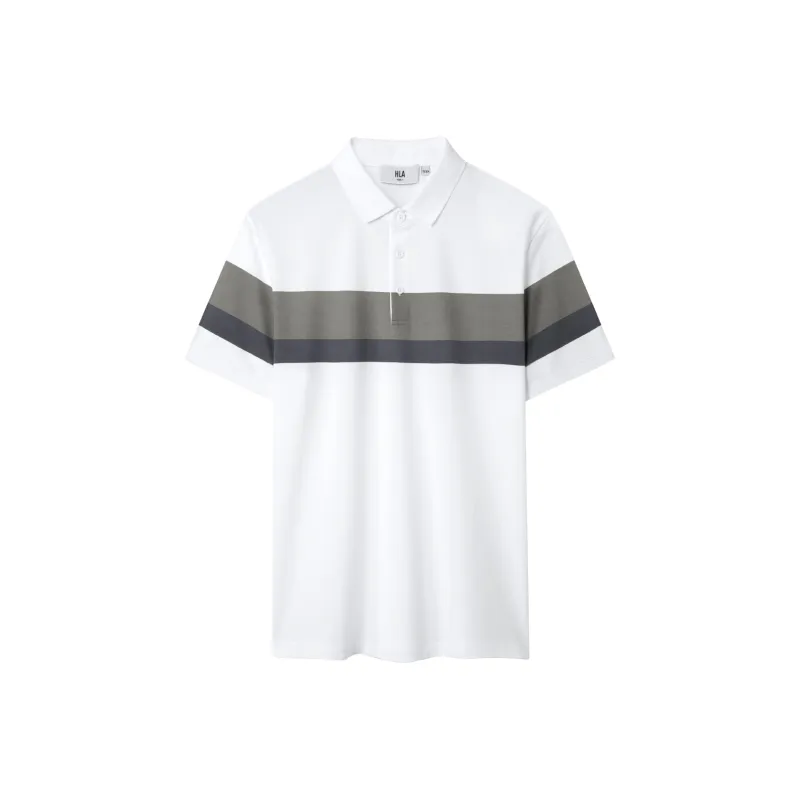 HLA Polo Shirts Men Cooling 3A Antibacterial 2A Anti Mite Bleach And Contrast 9M-0