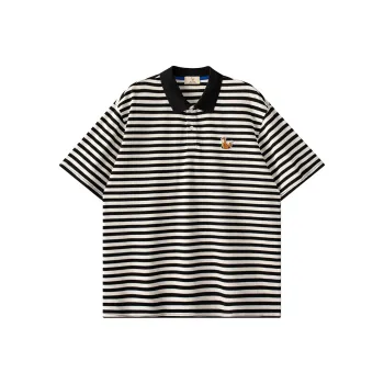 WILLIAM FOX&SONS Polo Shirt Unisex Black Stripes