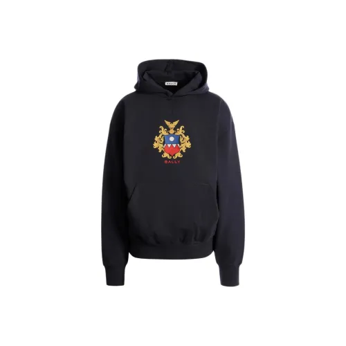 BALLY Long Sleeved Logo Embroidered Hoodie