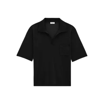 SAINT LAURENT Cassandre Short Sleeved Polo Shirt