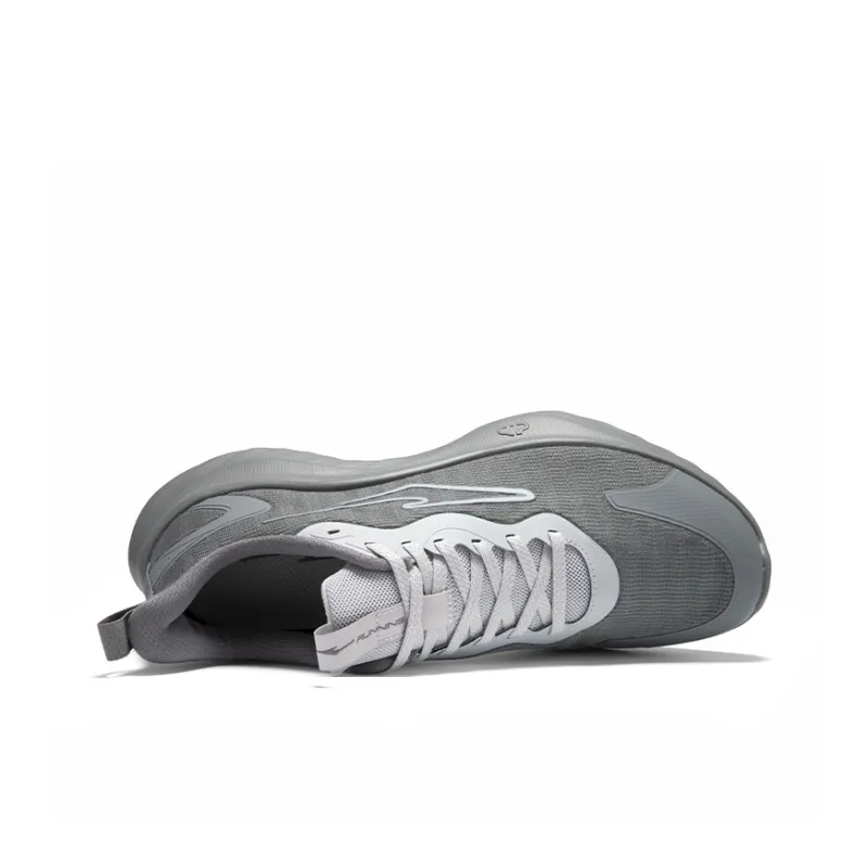 Erke Cushioning, Breathable, Lightweight Low Top Sprint Running Shoes Men's Mist Gray Steel Gray-4