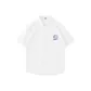 White (Blue Purple Smiley Face Chest Logo)