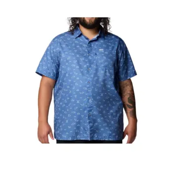 Columbia PFG Super Slack Tide Shirt Men's Blue Bell Deep Diver