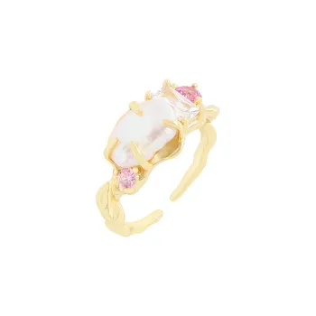 ZHENZHUAOMI Pearl Rings Women's