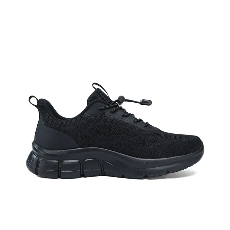 ZULIZ Sports Elderly Shoes Casual Shoes Men Low Top Black/Dark Blue-2