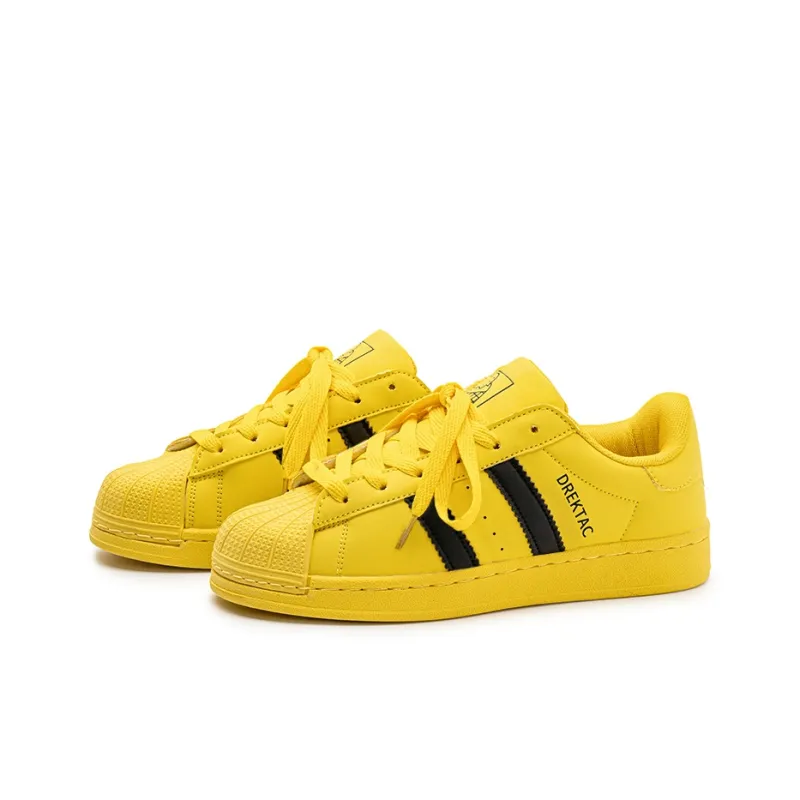 HUANAI Low Top Skateboard Shoes Unisex Electric Mother Yellow-3