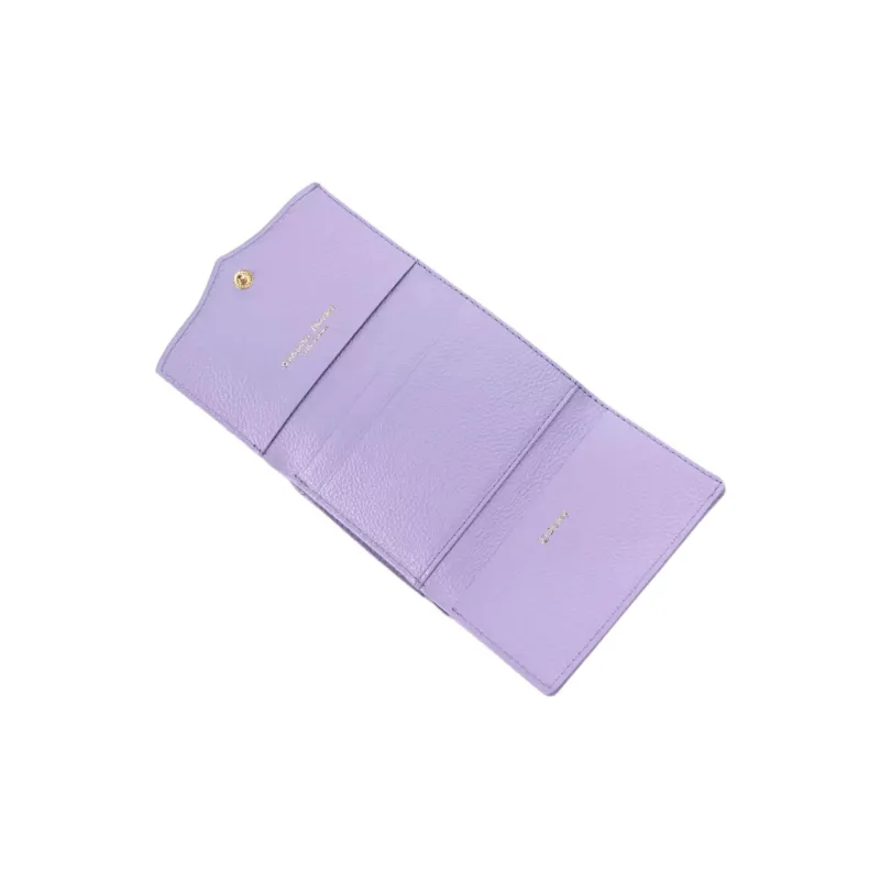 Disney Cow Leather Wallet Women's Purple-5