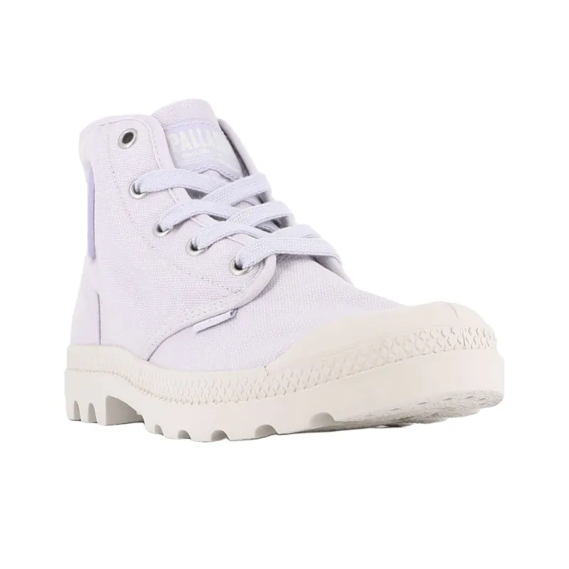 Palladium Pampa Anti Slip Wear Resistant High Top Canvas Shoes Women's Purple-2