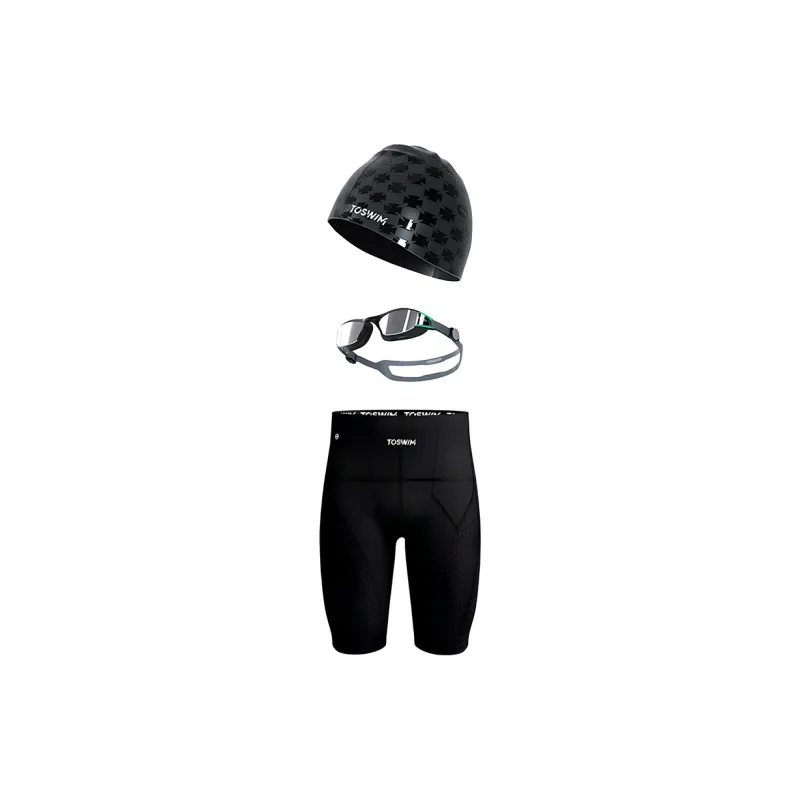 TOSWIM Swimming Sets Men's Black-0