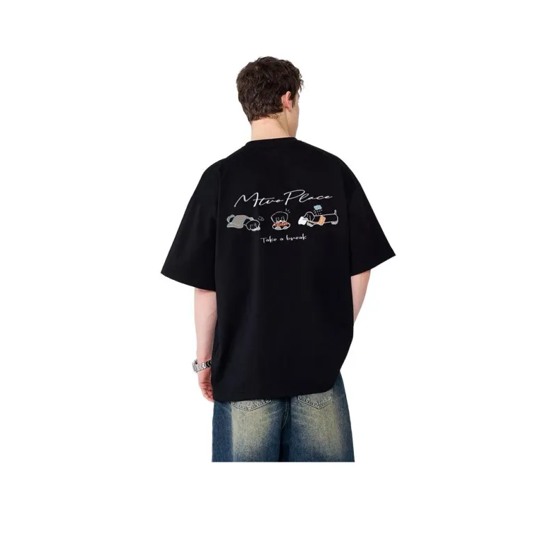 MONTVOO Drop Shoulder Sleeve T Shirt Unisex-2