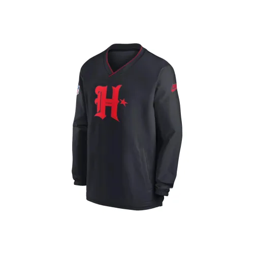 nike rankings Red Texans Logo Men's nike rankings Nfl Long Sleeve Windshirt