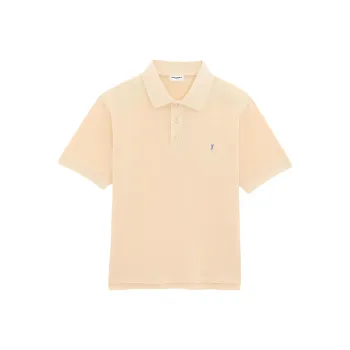 SAINT LAURENT Cassandre Short Sleeved Polo Shirt