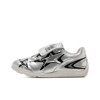 BBIMP Slip Resistant And Abrasion Resistant Coverage Low Top Casual Shoes Unisex Silver