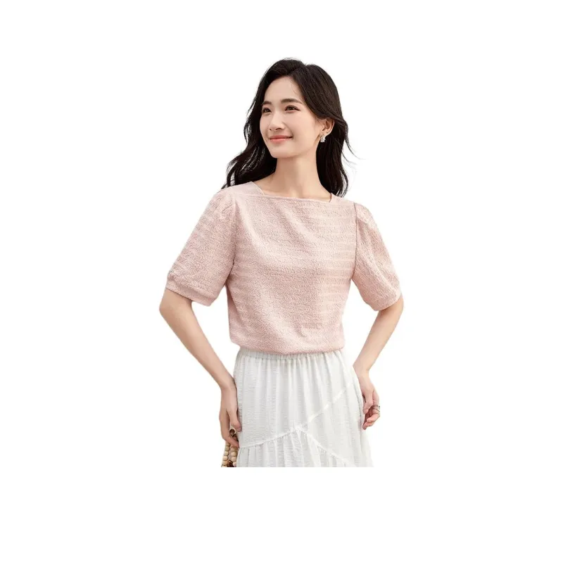 SENTUBILA Puff Sleeve T Shirt Women's-1
