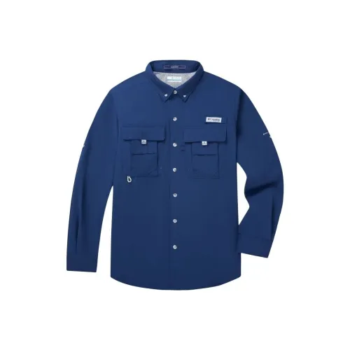 Columbia Fishing Collection Bahama Shirt Unisex Blue