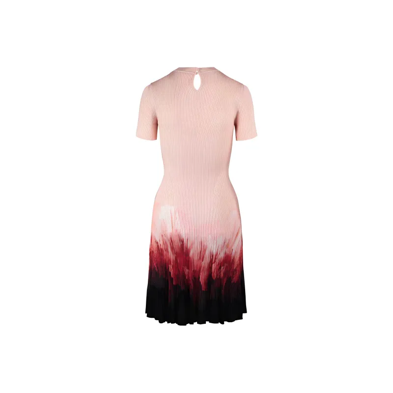 Alexander McQueen Short Sleeved Dress Women's Pink-1