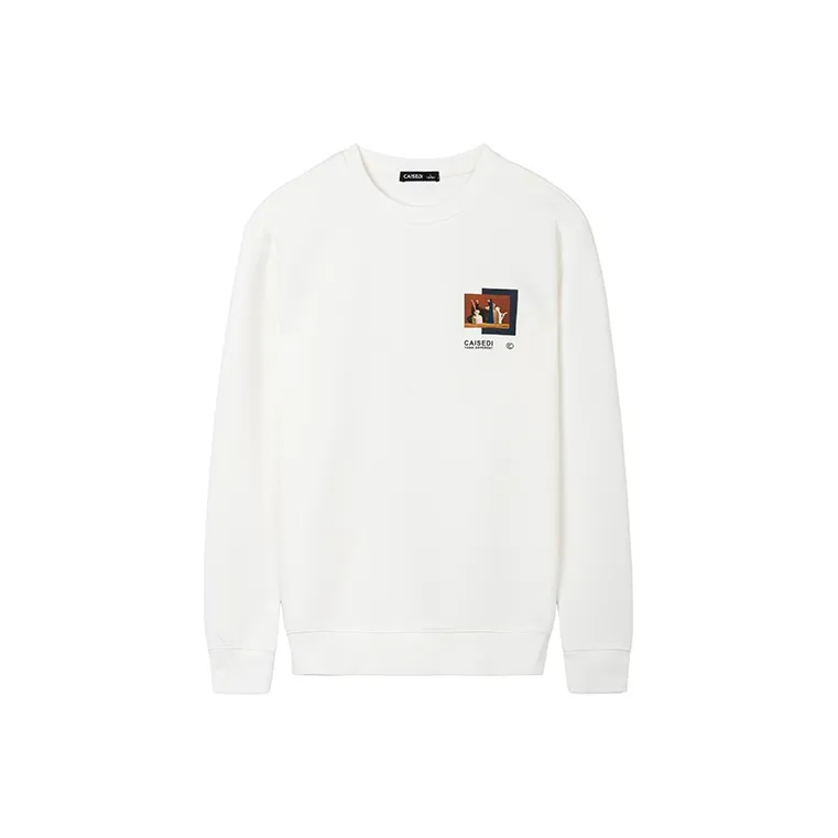 CAISEDI Sweatshirts Men Ecru-0