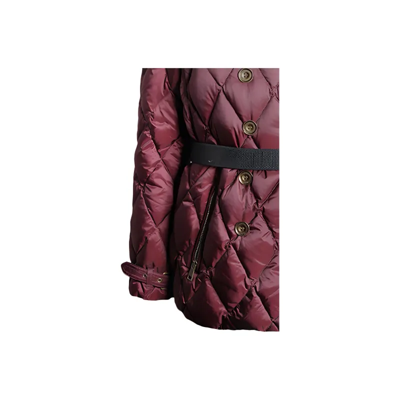 Burberry Down Jackets Women's Burgundy-2
