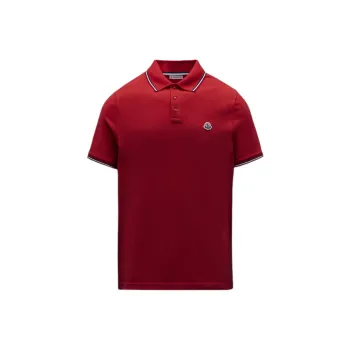 Moncler Polo Shirts Men Red