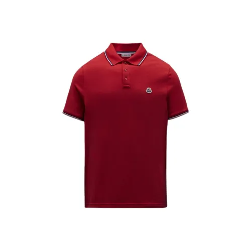 Moncler Polo Shirts Men Red