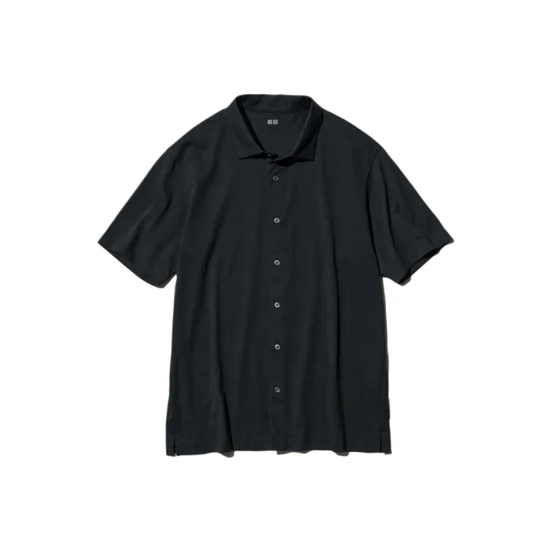 UNIQLO AIRism Mesh Series Shirt Unisex Black-0