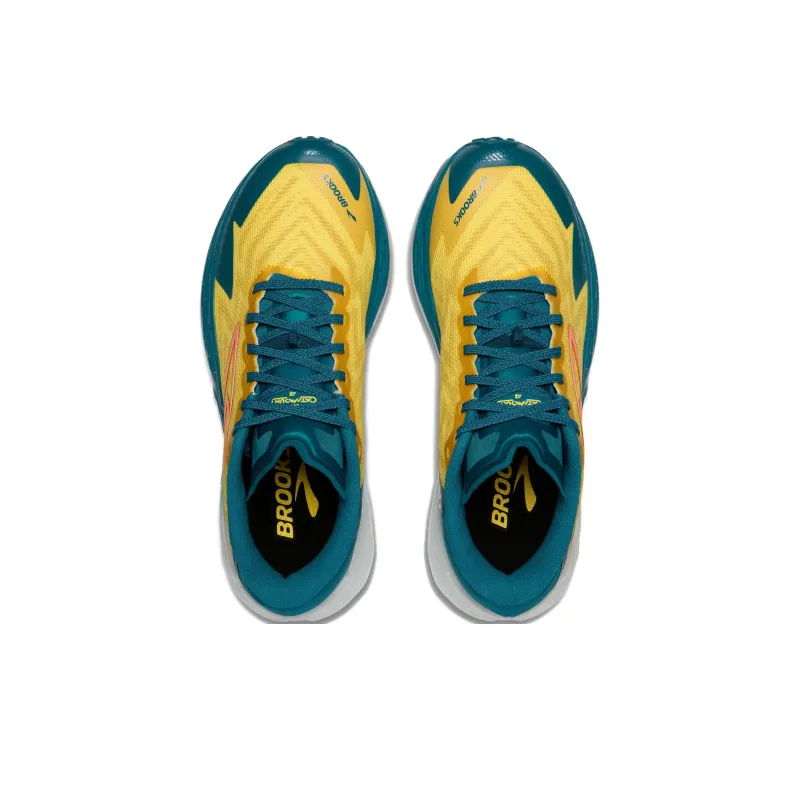 Brooks Catamount 4 Cushioning, Wear Resistant Low Top Trail Running Shoes Men's Yellow-3