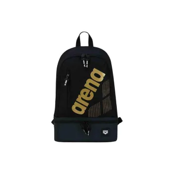 Arena Polyester Backpack Unisex Black & Gold