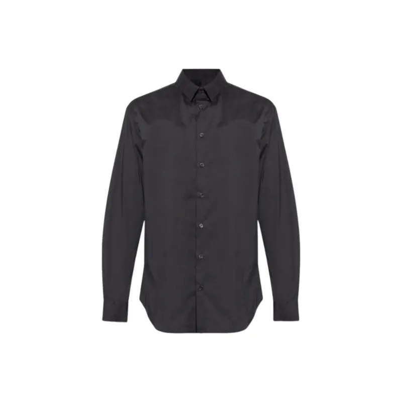 GIORGIO ARMANI Curved Hem Poplin Shirt-0